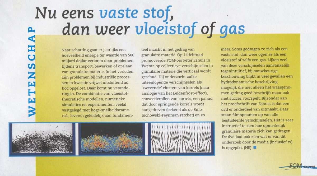 Promotie Peter Eshuis in FOM Expres Voorjaar 2008 - Voorpagina (169K)