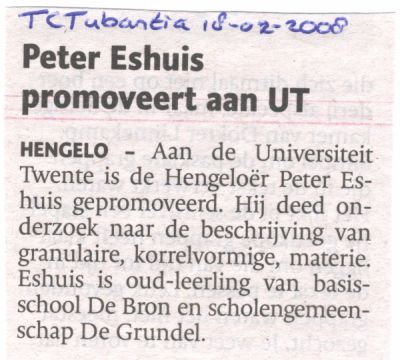 TCTubantia 18-02-2008 Peter Eshuis Gepromoveerd aan UT (34K)